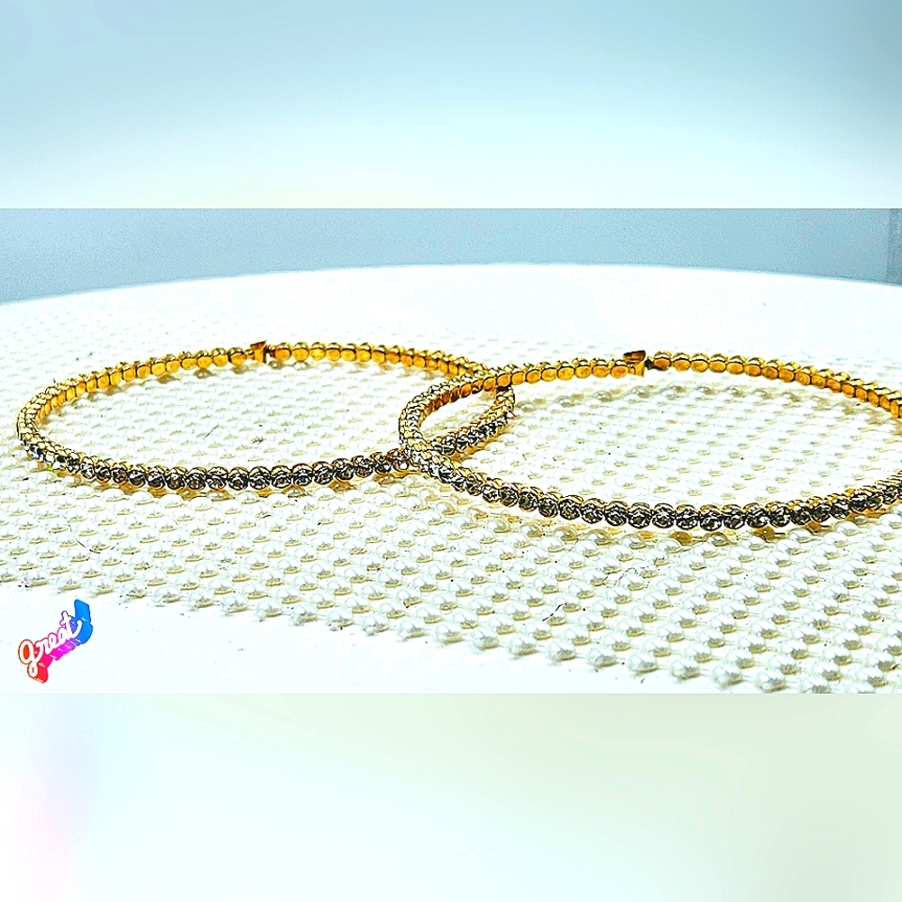 3mm Rhinestone Hoops - Picture 8 of 9